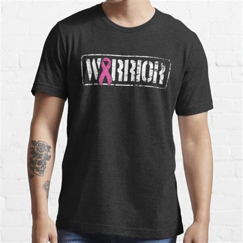 Breast Cancer Warrior Pink Ribbon Awareness Military Veterans T