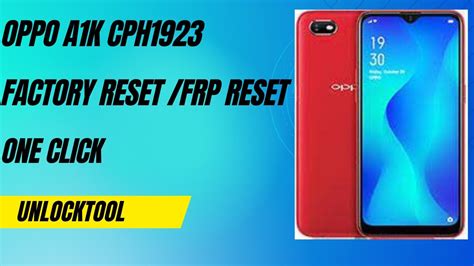 Oppo A K Cph Factory Reset Frp Reset One Click With Unlock Tool