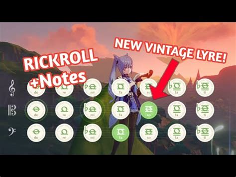 Never Gonna Give You Up Rickroll Genshin Vintage Lyre Youtube