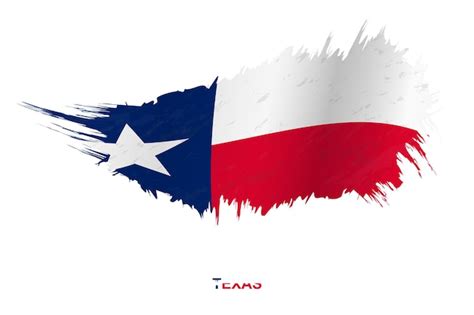 Bandera Del Estado De Texas En Estilo Grunge Con Efecto De Ondulaci N