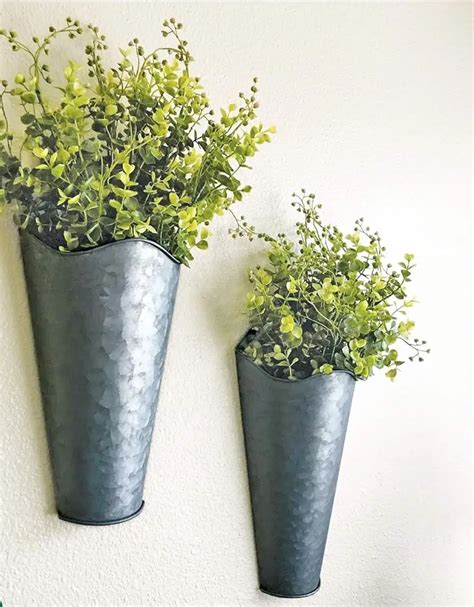 Galvanised Wall Mounted Planter Set Of 2 Buy Latest Design Wall