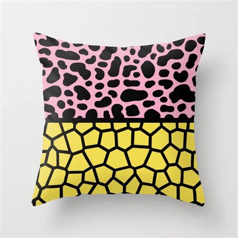 Memphis Style Spotted Pattern 629 Throw Pillow By Tony Magner Prints