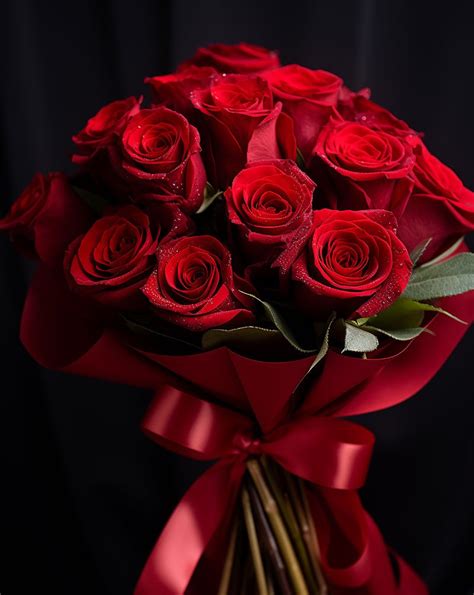 Classic 12 Red Roses Bouquet - Making Dream