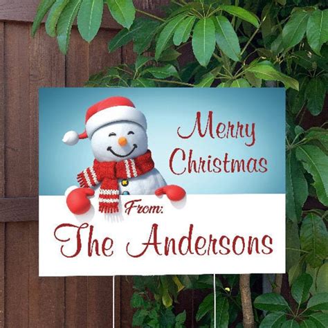 Personalized Merry Christmas Yard Sign High Quality Large | Etsy