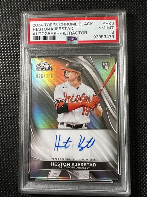 Topps Chrome Black Heston Kjerstad Rc Refractor Auto Psa