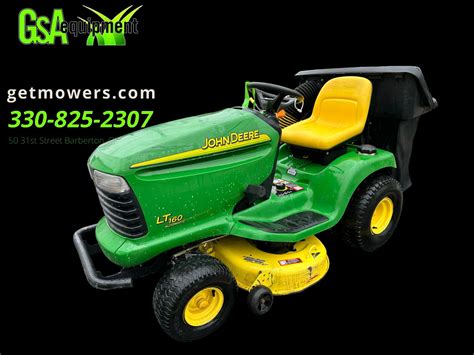 42 John Deere Lt160 Automatic Riding Lawn Tractor W Rear Bagger Lawn Mowers For Sale