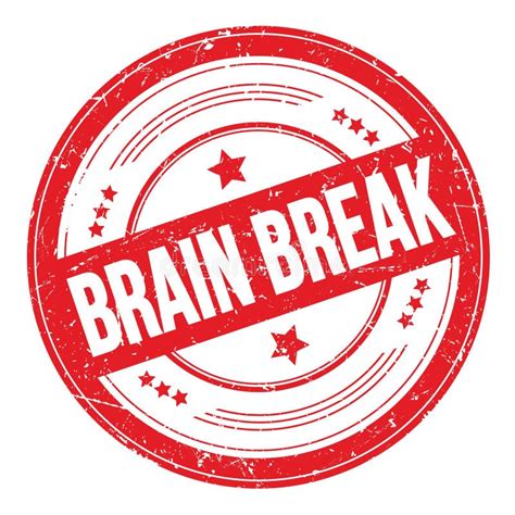 Brain Break Square Sticker Stock Vector Illustration Of Blue 95266681