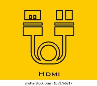 Hdmi Vector Icon Stock Vector (Royalty Free) 1053766217 | Shutterstock