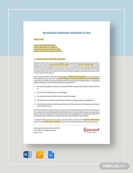 Free Sample Welcome Letter Templates In Google Docs Ms Word