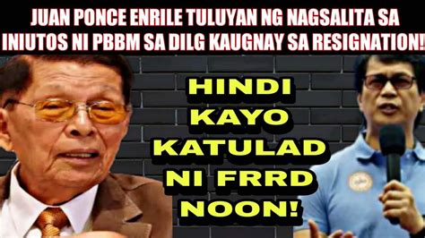 Juan Ponce Enrile May Bwelta Sa Courtesy Resignation Ng Pnp Youtube