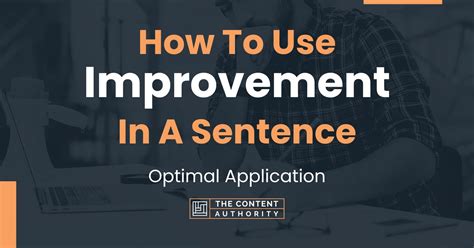 How To Use Improvement In A Sentence Optimal Application