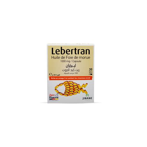 Zein Pharma Lebertan Lebertran Huile De Foie De Morue Mg B