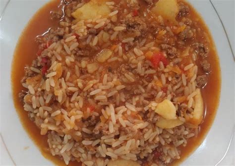 Guiso De Arroz Con Carne Molida Receta De Flor Barboza Cookpad