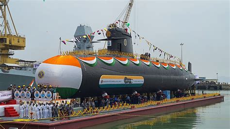 Launching Of The Vagsheer The Sixth Indian Kalvari Class Submarine