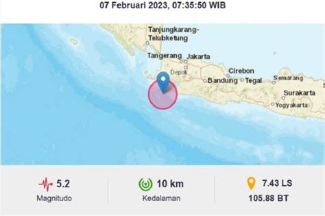 Gempa Bumi 5 2 M Guncang Banten Bmkg Minta Masyarakat Tidak Panik