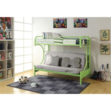 Acme Furniture Eclipse Twin Over Full Metal Bunk Bed 02091w Gr The