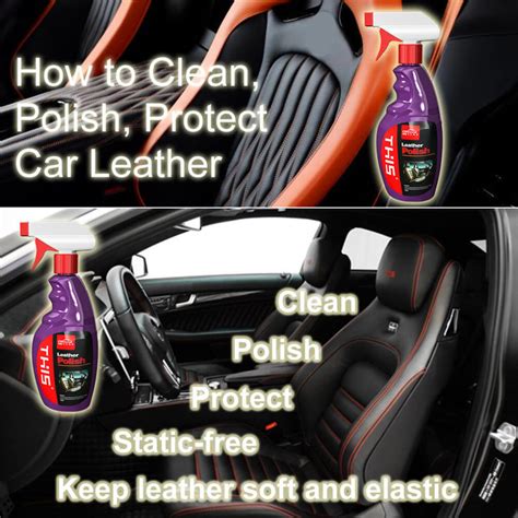 Multi-action auto car leather polish cleaner