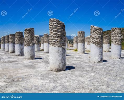 Ruins of the Burnt Palace in Tula Archaeological Site, Mexico Stock ...