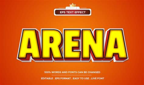 Premium Vector Arena Text Effect Editable