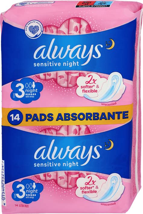 Always Podpaski Ultra Sensitive Night Duo 14 Szt Kupuj Online Zawsze