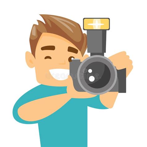 Photographer Taking Photo Vector Illustration Stock Vector