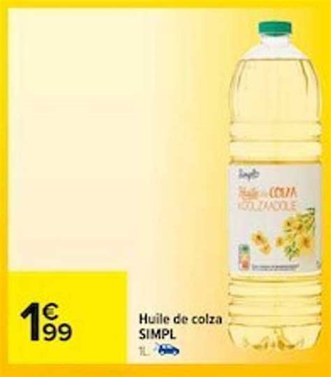 Promo Huile De Colza Simpl Chez Carrefour ICatalogue Fr