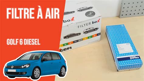 Changer le Filtre à air Golf 6 1 6 TDI YouTube