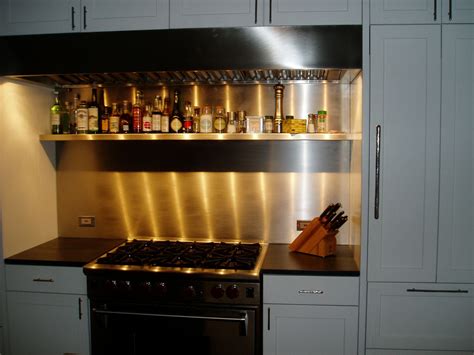 Out Of This World Stainless Steel Backsplash With Shelf Discount Floating Shelves