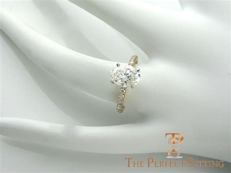 Oval Diamond Engagement Ring Rose Gold Setting | The Perfect Setting, Inc