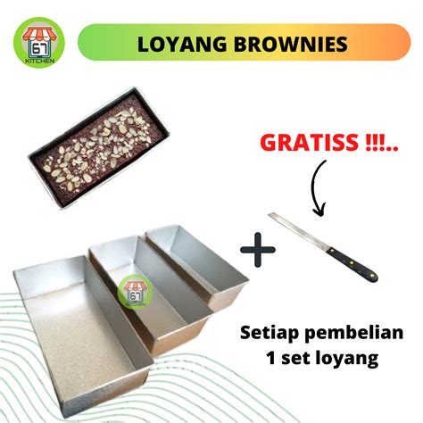 Loyang Cetakan Kue Brownies Roti Tawar Sobek Persegi Panjang Tebal