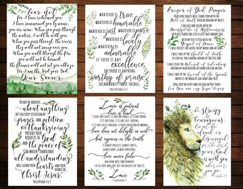 16 Scripture Cards Set Prayer Cards Bible Verse Card Set Etsy