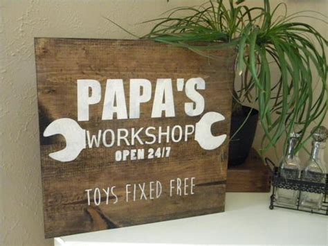 About This Item Papas Workshop Sign This Sign Is Adorable For Your