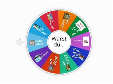 Wortschatz Zu Den Ferien Spin The Wheel