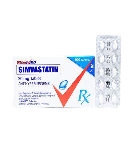 Simvastatin 20mg Tablet Ritemed Rose Pharmacy