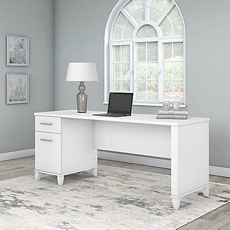 Bush Furniture Somerset Office 72 W Computer Desk With Drawers White