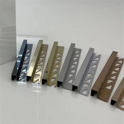 Decorative Gold Brushed Stainless Steel Strip Metal Angle Wall Tile