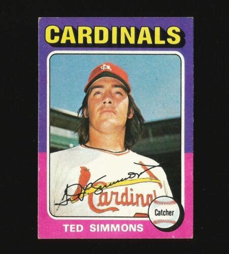 Topps Baseball Card Number Ted Simmons St Louis Cardinals