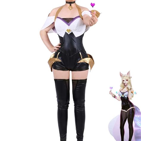 Juego Lol Kda Ahri Cosplay Disfraz Catsuit Se Oras Pbodysuits Mono