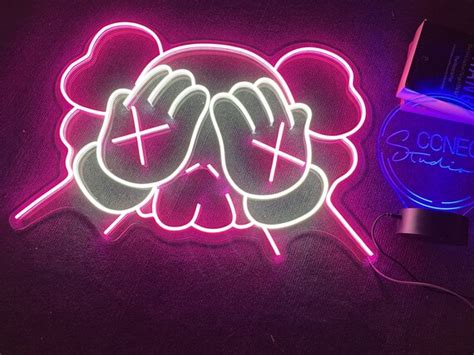 Custom KAWS LED Head Neon SignCustom Street Fashion Neon Etsy