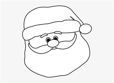 Black And White Santa Face - Santa Claus Black And White Clip Art ...