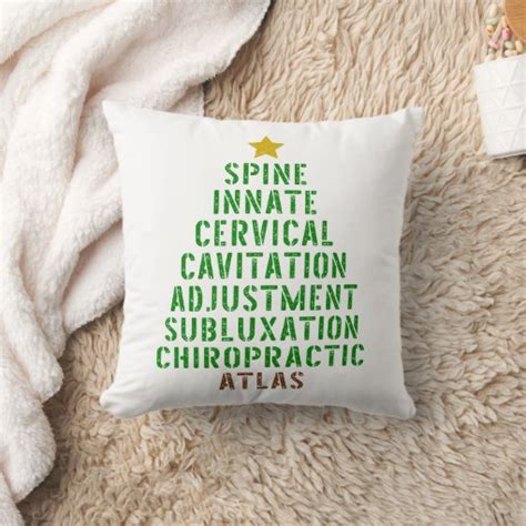 Chiropractic Christmas Decor Chiropractic Office Throw Pillow Zazzle