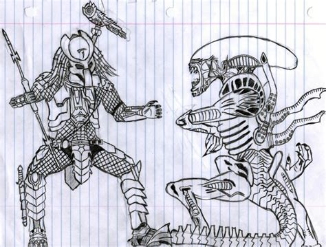 Alien Vs Predator Drawing At Getdrawings Free Download