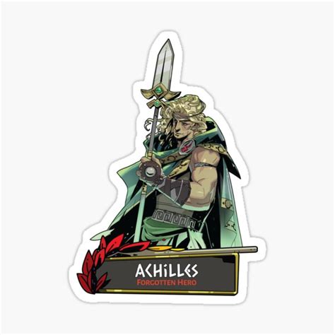 Hades Game Achilles Forgotten Hero Sticker For Sale By