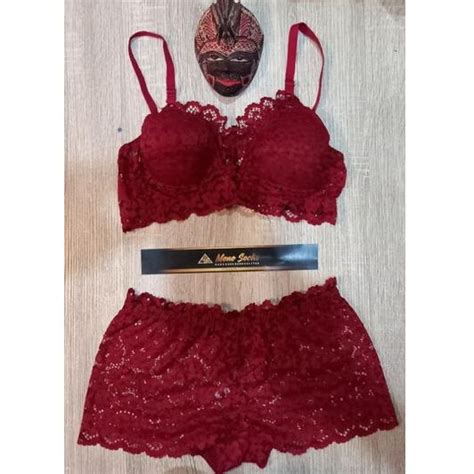 Jual Art Merah Bra Set Cd Merah Lingerie Braset Bra Cd