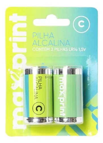 Pilha C Maxprint Cil Ndrica Kit De Unidades Mercadolivre