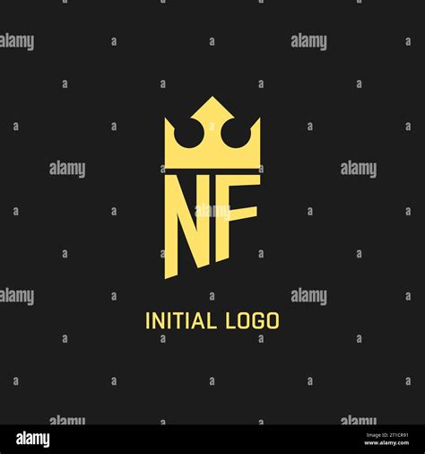 Monogram NF Logo Shield Crown Shape Elegant And Luxury Initial Logo