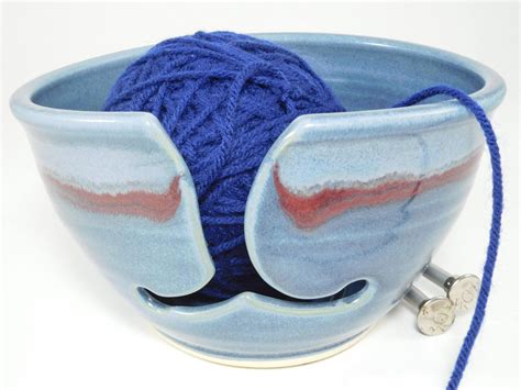 Yarn Pottery Bowl Yarn Ceramic Bowl Hand Made Yarn Bowl Yarn Bowl