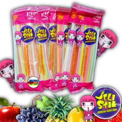 Jual Permen Jelly Stick Jumbo Jelly Stik Permen Sedotan Rasa Aneka