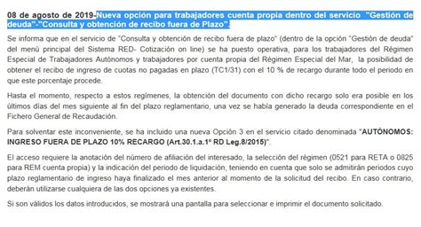 Información TGSS on Twitter Aviso SistemaRED Nueva opción para