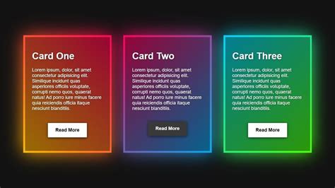 Create Gradient Neon Cards Using Html Css And Flexbox How To Make